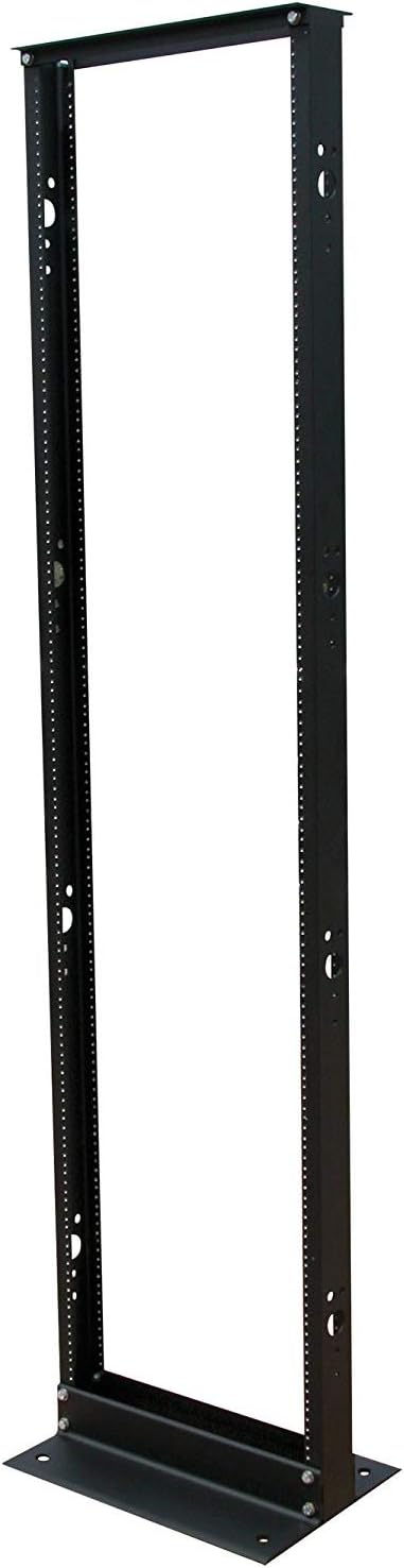 Tripp Lite 45U 2-Post Open Frame Rack, Network Equipment Rack, 12-24 Threaded and Numbered Mounting Positions