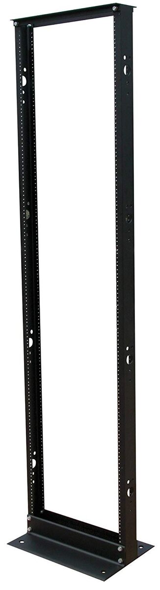 Tripp Lite 45U 2-Post Open Frame Rack, Network Equipment Rack, 12-24 Threaded and Numbered Mounting Positions, 800 lbs Capacity, 5-Year Warranty (SR2POST)