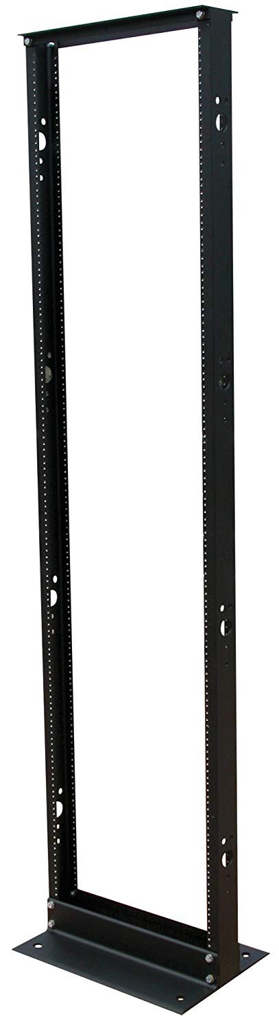 Tripp Lite 45U 2-Post Open Frame Rack, Network Equipment Rack, 12-24 Threaded and Numbered Mounting Positions