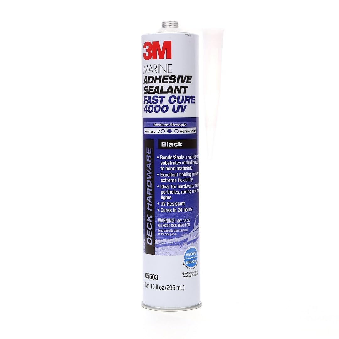 3M 14316 Marine Adhesive Sealant 4000 UV - Black, 10 fl oz