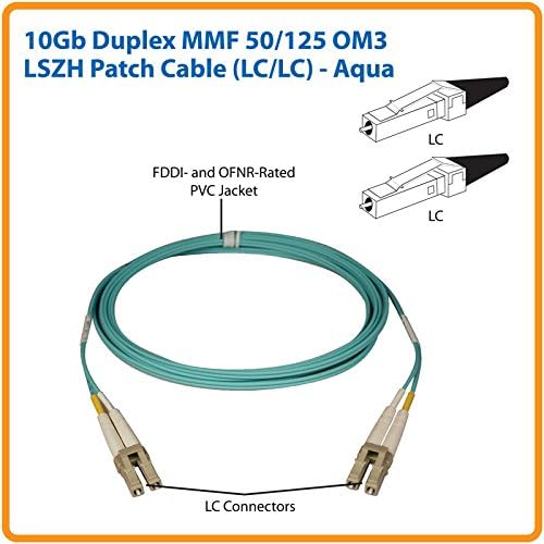 Tripp Lite Laser-Optimized Duplex Multimode 50/125 Fiber Patch Cable (LC/LC) - Aqua