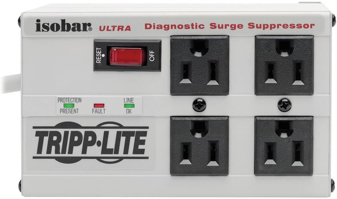 TRIPP LITE Isobar Series Surge Protector Power Strip, Metal, 3330 Joules, 6 ft Cord