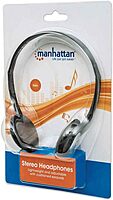 Manhattan On-Ear Wired Stereo Headphone - Long 6ft Cable, Single 3.5mm Plug, Lightweight, Adjustable Headband–for Walkman