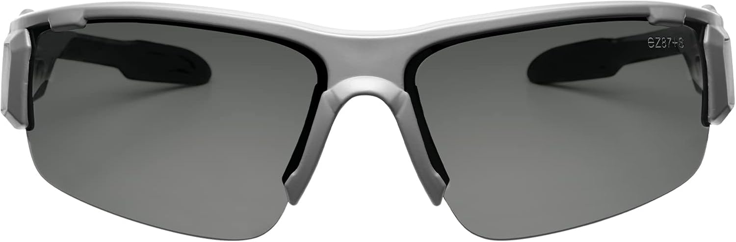 Ergodyne Skullerz Dagr Polarized Safety Sunglasses- Matte Gray Frame, Smoke Lens