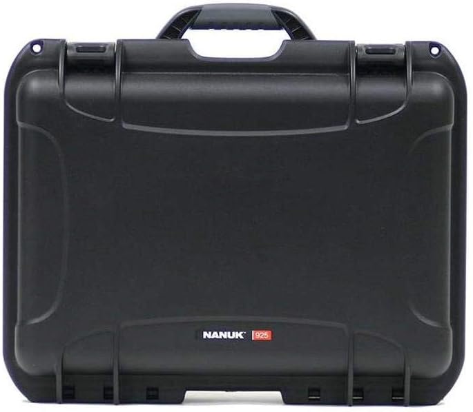 NANUK Large Series 925 Lightweight NK-7 Resin Waterproof Case with Cubed Foam, Black