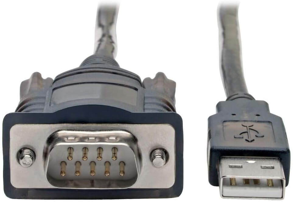 Tripp Lite RS232 to USB Adapter Cable with COM Retention (USB-A to DB9 M/M), FTDI