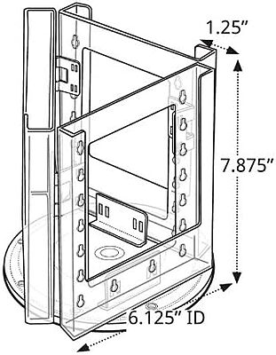 Azar Displays Revolving Acrylic Brochure Holder