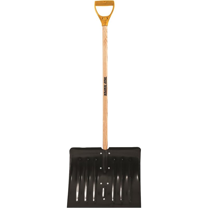 True Temper 1640700 Steel Snow Shovel with D-Grip Hardwood Handle 18 Inch