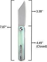 SENCUT Bronte Folding Pocket Knife with Front Flipper, 3.38 Inch 9Cr18MoV Reverse Tanto Blade