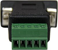 StarTech.com RS422 RS485 Serial DB9 to Terminal Block Adapter - Serial adapter - 5 pin terminal block to DB-9 (M) (black)