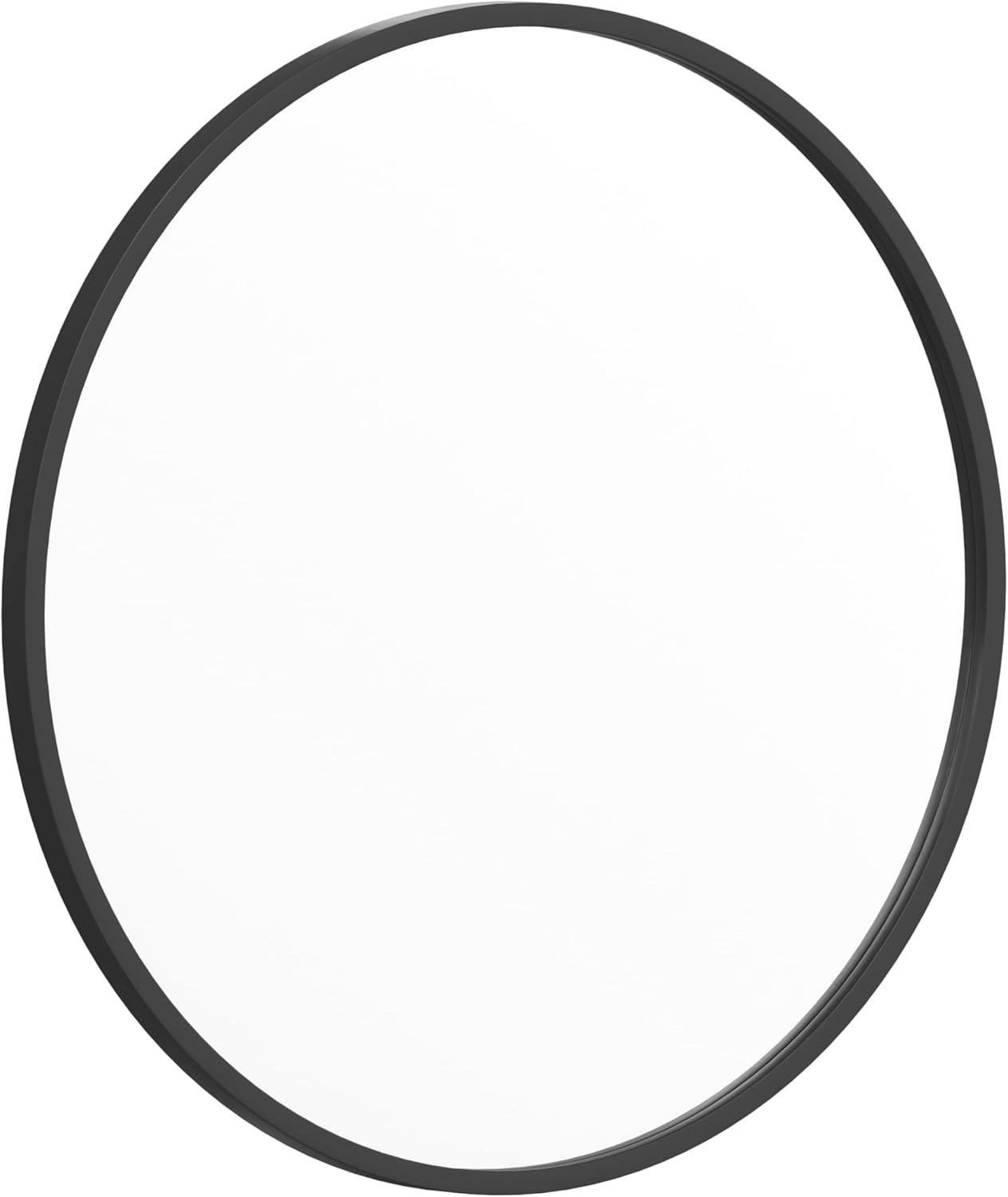 Flash Furniture Julianne Large Round Wall Mirror - Black Circle Accent Mirror