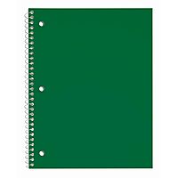 Just Basics® Poly Spiral Notebook, 8 1/2" x 10 1/2", Wide Ruled, 140 Pages (70 Sheets), Green