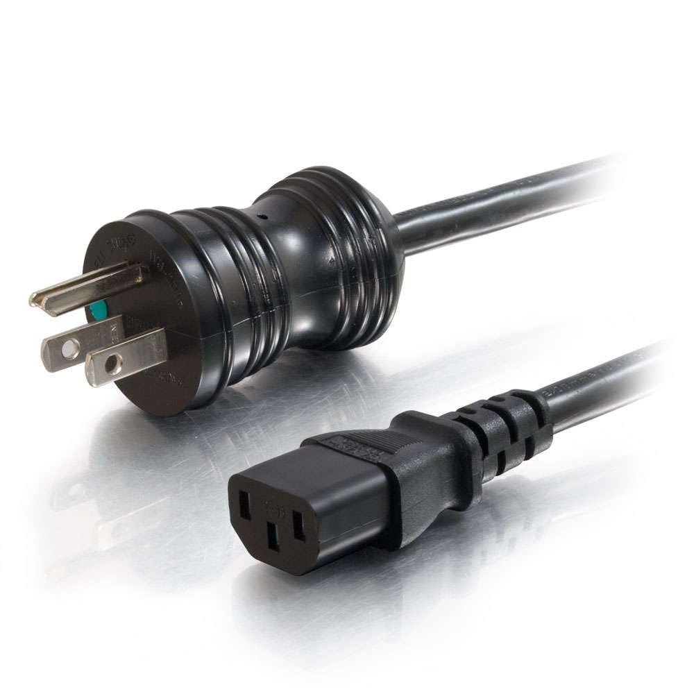 C2G Hospital-Grade Power Cord (NEMA 5-15P to IEC320C13)