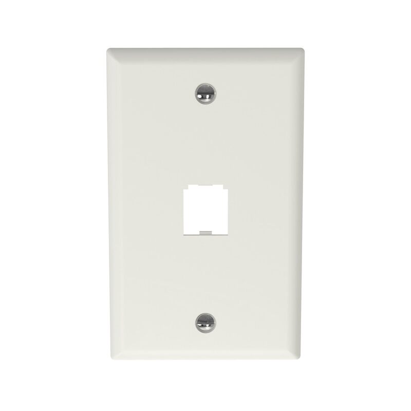 Panduit CFP1IW 1-Port Mini-Com Single-Gang Faceplate, Classic Series, Off-White