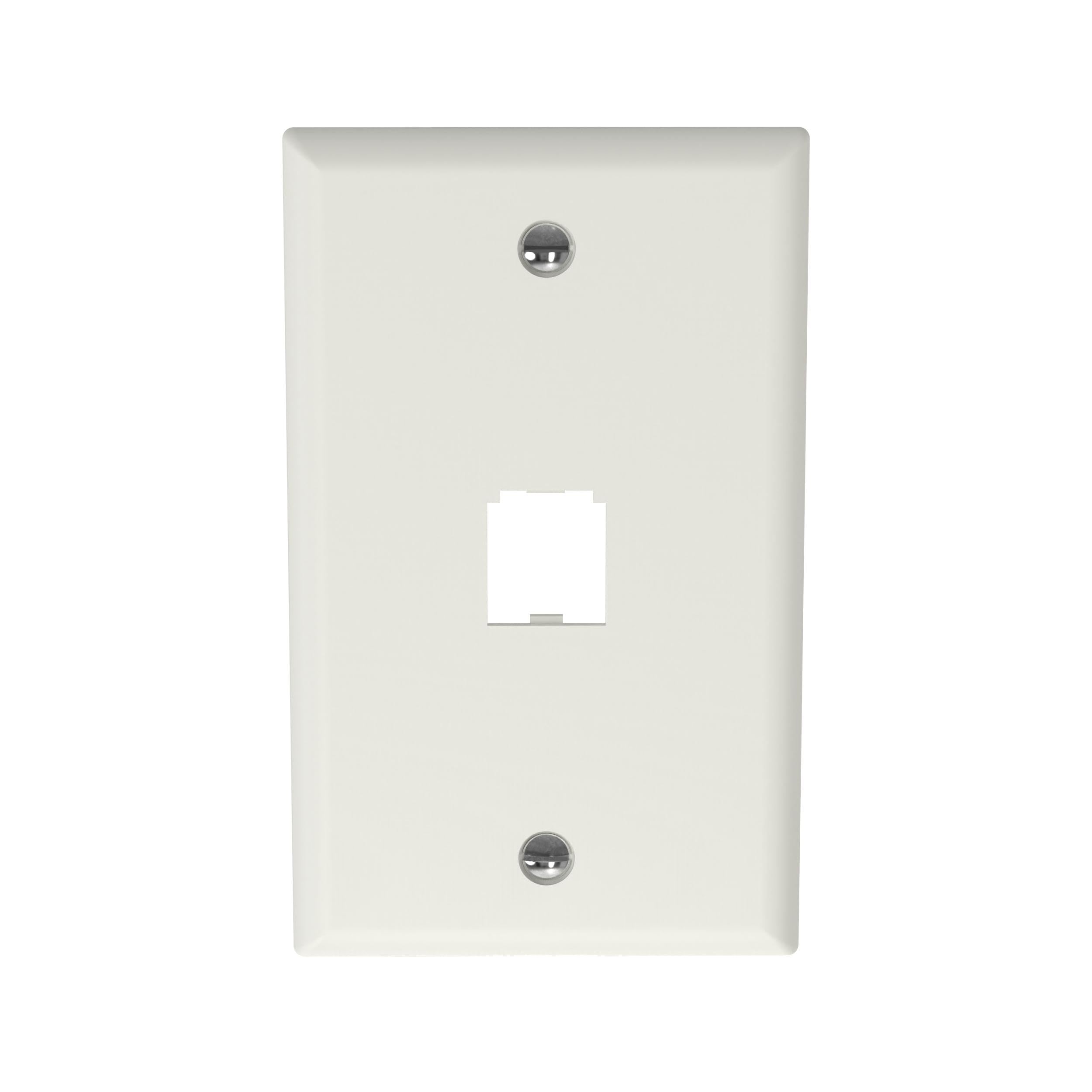 Panduit CFP1IW 1-Port Mini-Com Single-Gang Faceplate, Classic Series, Off-White