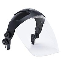 SELLSTROM Safety Face Shield with Universal Hard Hat Slot Adapter, Clear Anti-Fog Polycarbonate