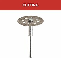 Dremel 545 Diamond Cut-Off Wheel with Mandrel, 7/8” (22.2mm) Diameter, Cutting Rotary Tool Accessory (1 Piece)