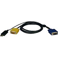 Tripp Lite KVM USB Cable Kit for B020-Series and B022-Series KVM Switches, 2-in-1 HD15 and USB Connector