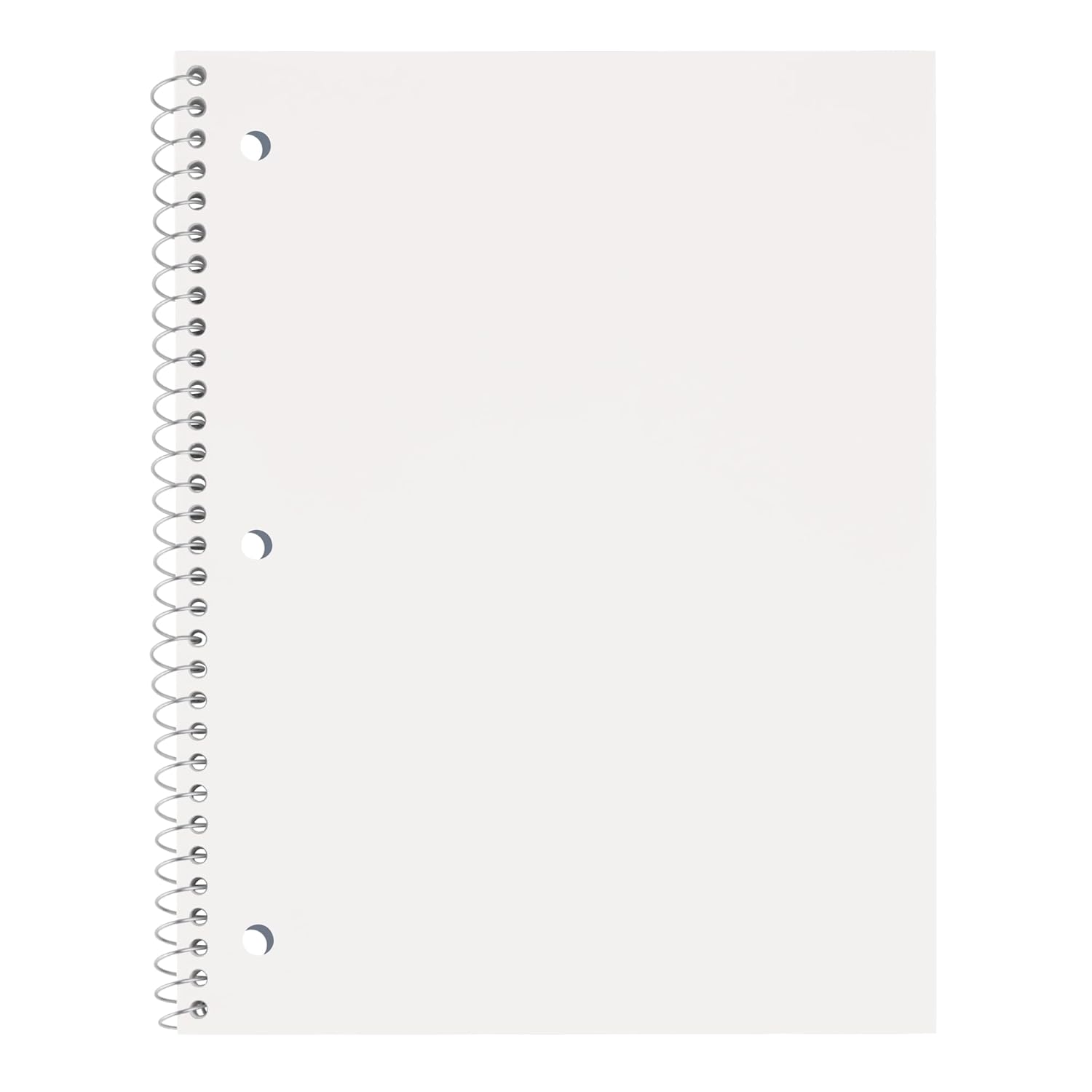 Just Basics® Poly Spiral Notebook, 8" x 10-1/2", 1 Subject, College Ruled, 70 Sheets, Assorted, Pack Of 6