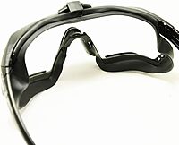 Oakley Ess Sunglasses Matte Black Frame, Clear Lenses, 40MM