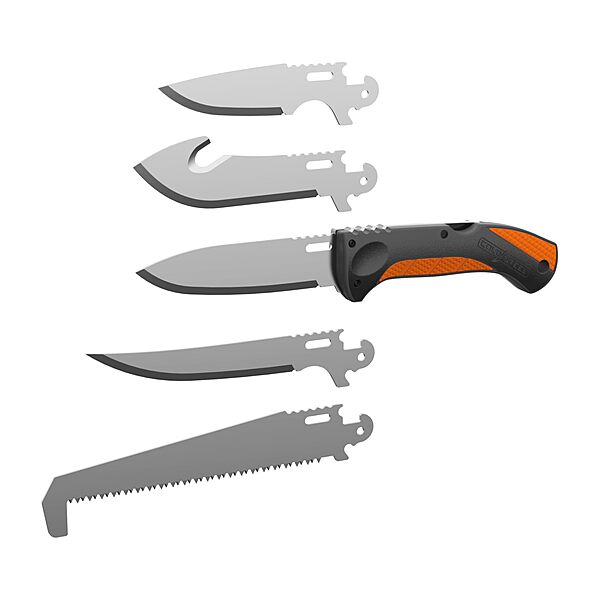 Cold Steel Click-N-Cut Hunting Kit Lightweight Skinning Boning General Purpose Field Knife - 5 Interchangeable 4116 Stainless Steel Blades, Ergonomic Textured Handle, Carrying Case Included