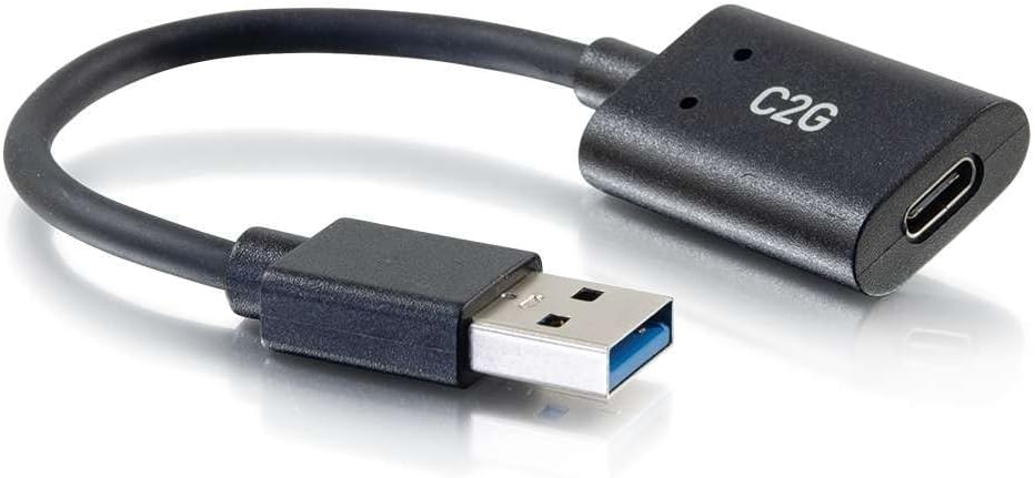 C2G 6in USB-C Female to USB-A Male SuperSpeed USB 5Gbps Adapter Converter