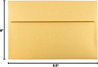 JAM PAPER Metallic Invitation Envelopes - Gold Stardream - 25/Pack