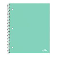 Office Depot® Brand Stellar Poly Notebook, 8-1/2" x 11", 1 Subject, College Ruled, 100 Sheets, Mint