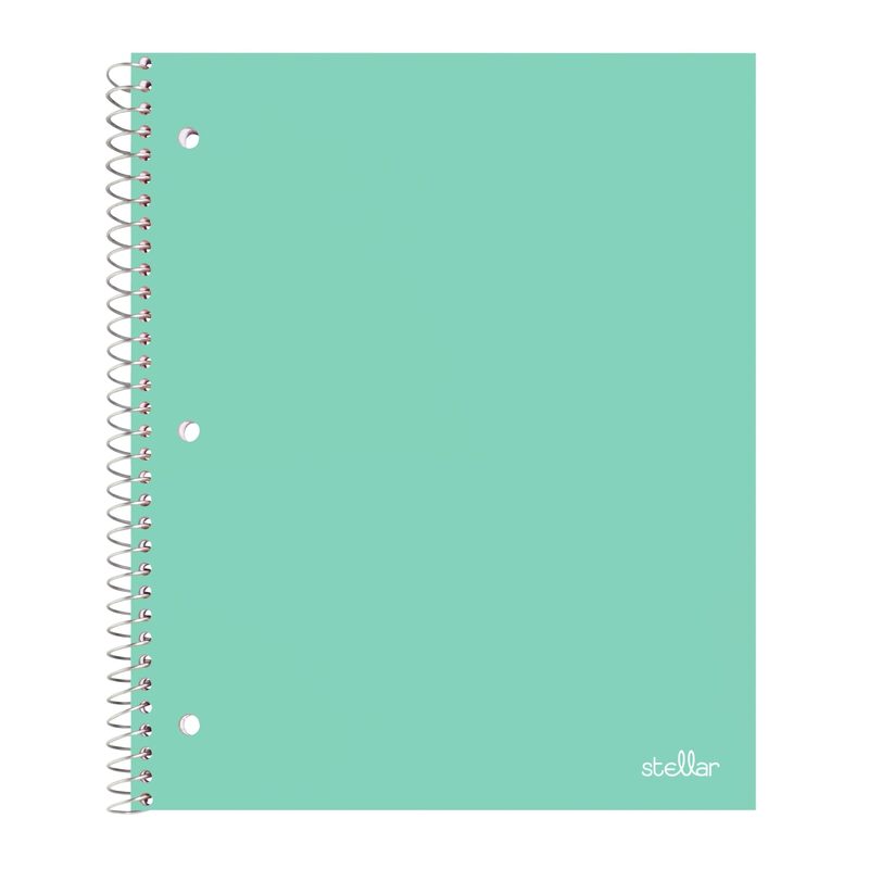 Office Depot® Brand Stellar Poly Notebook, 8-1/2" x 11", 1 Subject, College Ruled, 100 Sheets, Mint