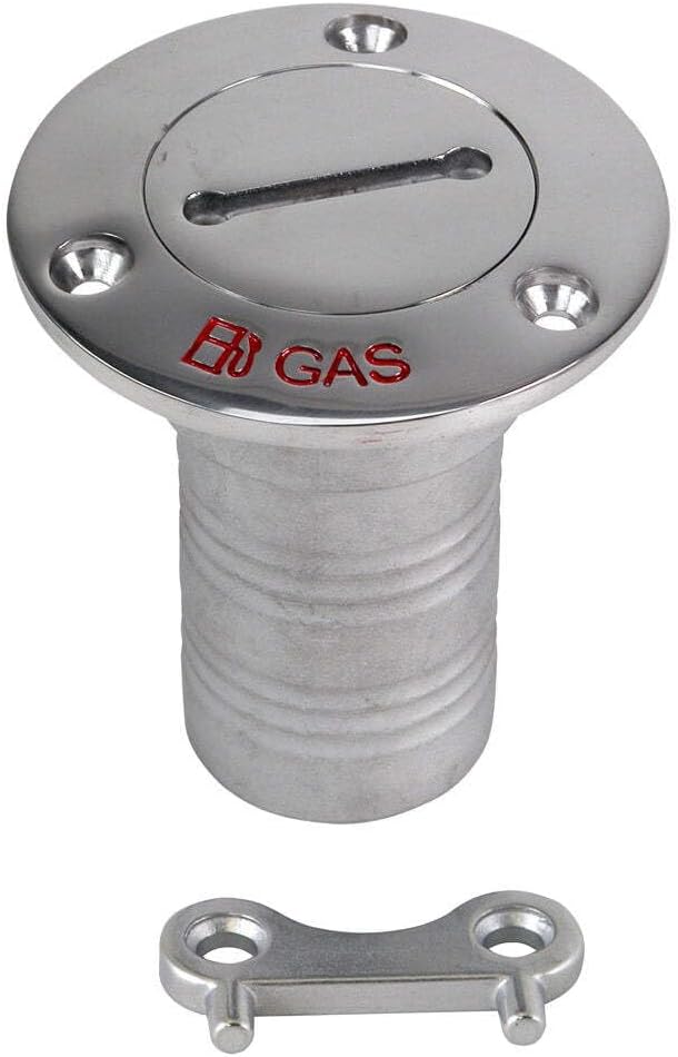 Whitecap Stainless Steel Gas Deck Fill for 1-1/2" Hose