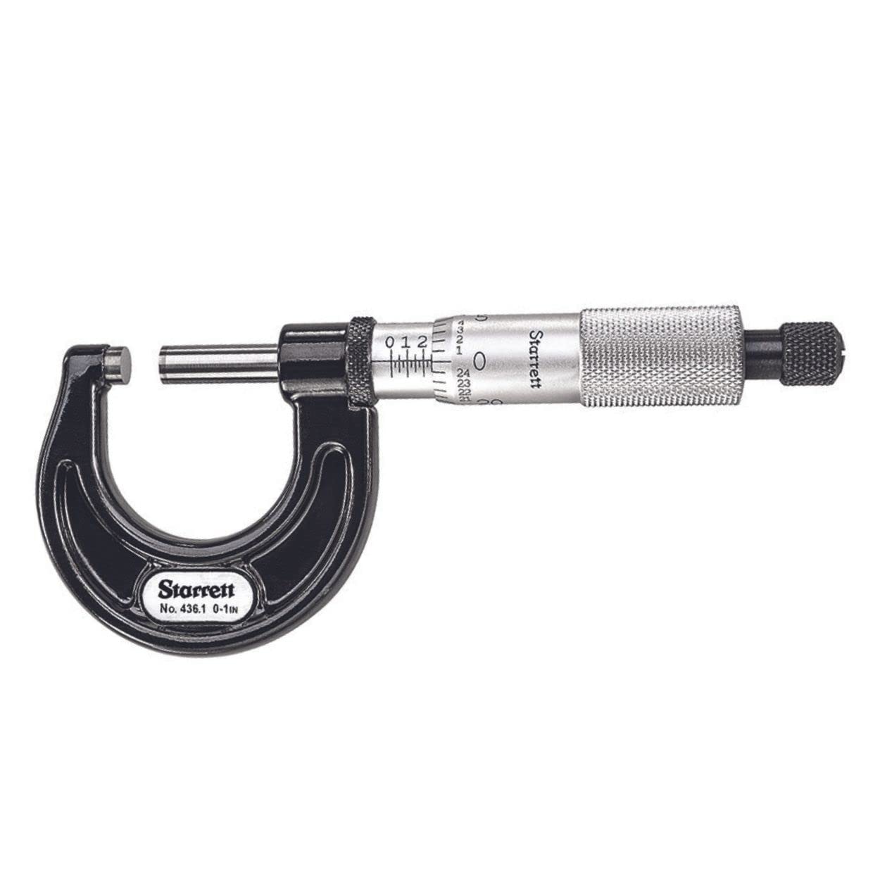 Starrett Outside Micrometer with One-Piece Spindle, Satin Chrome Finish and Advanced Sleeve Design