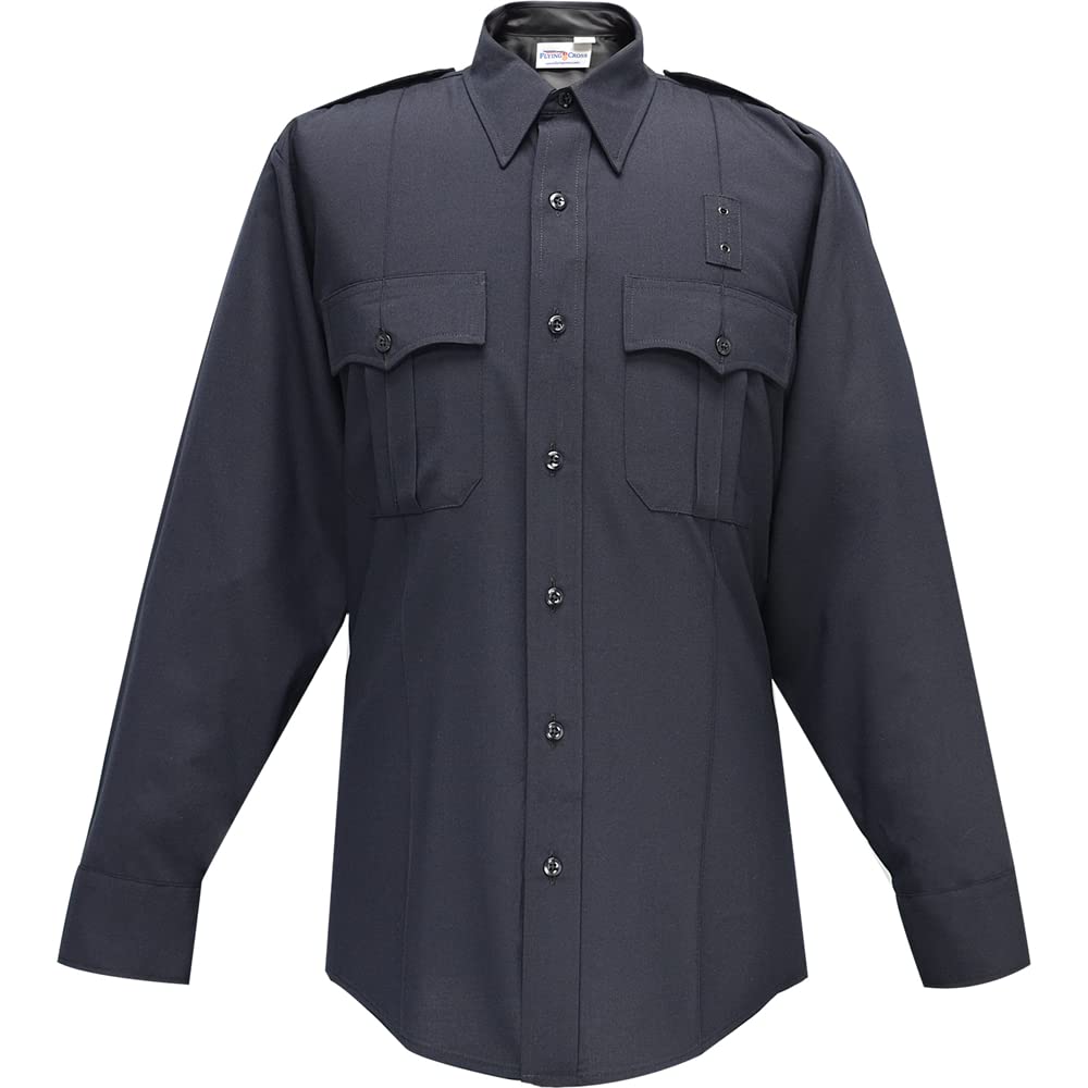 FLYING CROSS Justice Long Sleeve Uniform Shirt with Pleated Pockets
