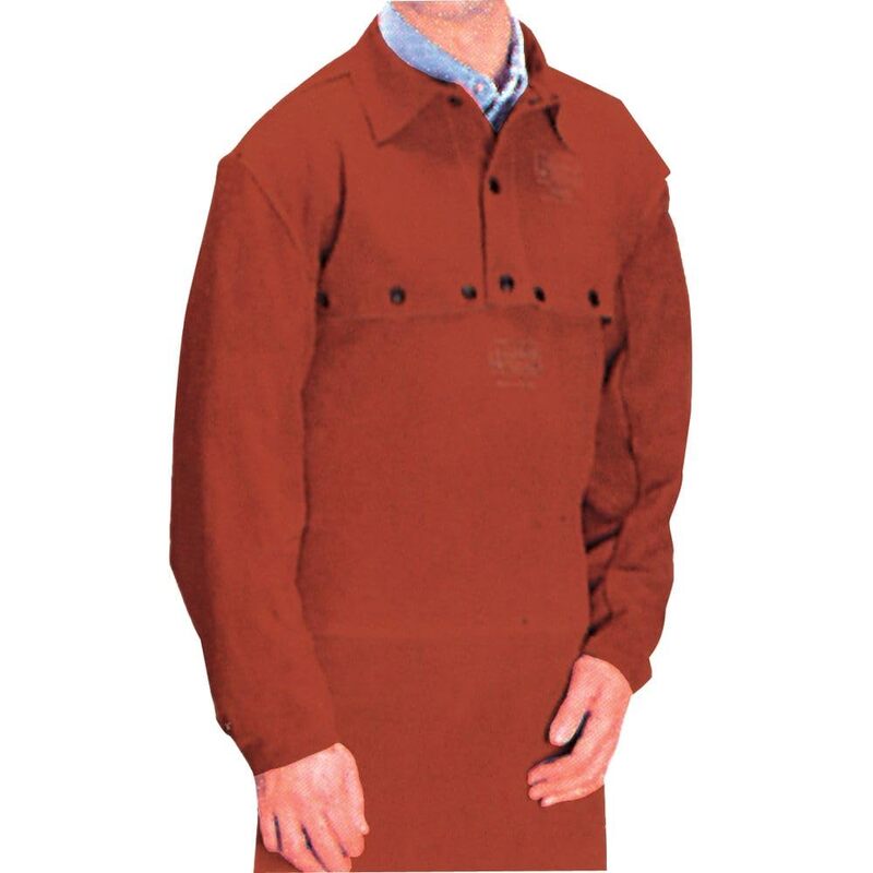 BEST WELDS 902-Q-4 - Leather Bibs, 20" Long, Snaps Closure, One Size Fits Most, Golden