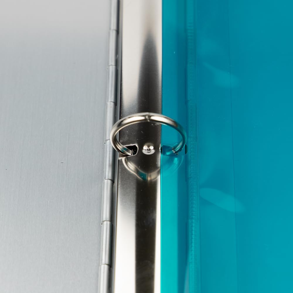 JAM PAPER Plastic 3 Hole Punch Binder Envelopes with Hook & Loop Closure - Letter Booklet - 9 1/2 x 11 1/2 with 1 Inch Expansion - Teal - 12/Pack 12 Pack Teal