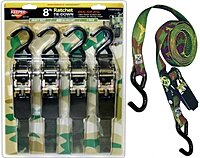 Ratchet Tie Down, Camo, 8-Ft., 4-Pk.