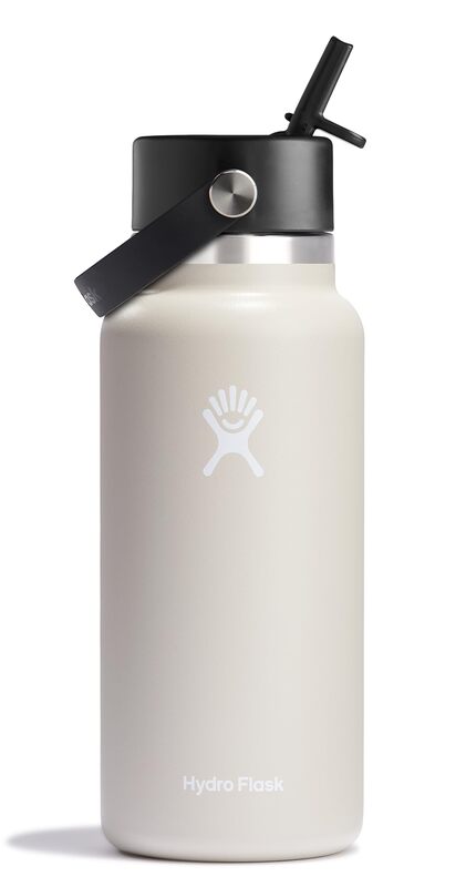 HYDRO FLASK Wide Mouth Flex Straw Cap Bottle - Insulated Stainless Steel