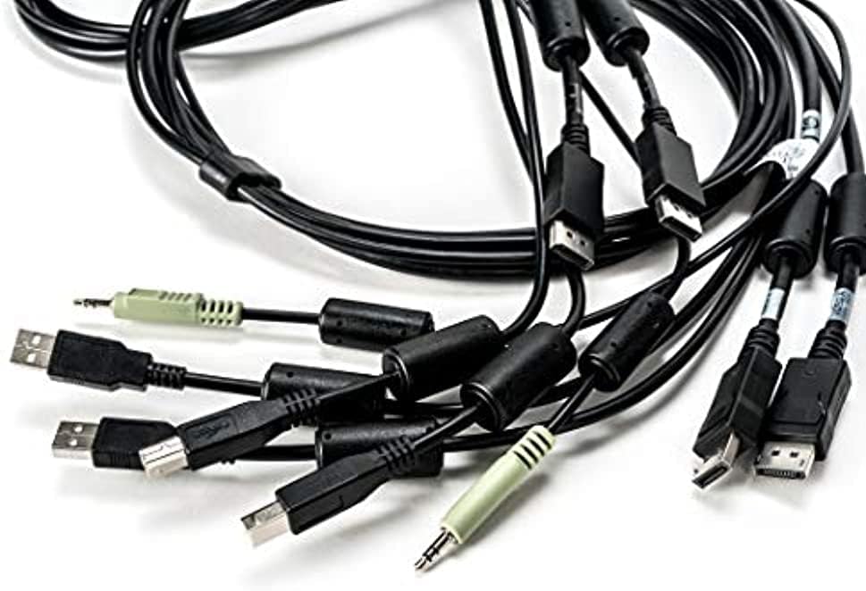 Vertiv Avocent Dual USB Keyboard and Mouse, Dual DisplayPort and Audio Cable, 6 ft. - CBL0108