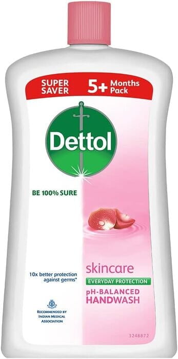 Dettol Skincare Liquid Handwash, 900 ml Refill Pack