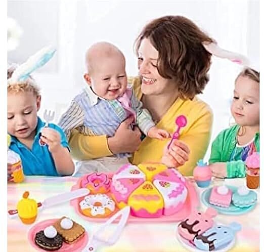 Tableware Food Cake Cutting Toy Playset