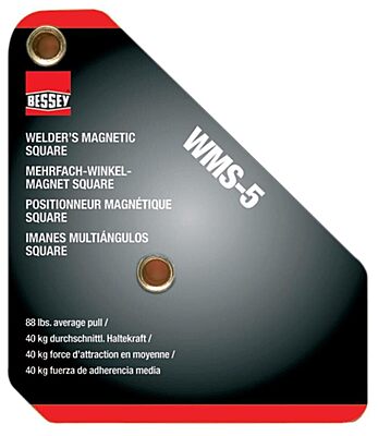 BESSEY WMS-5 Magnetic Welding & Fabrication Square - 3-3/4" x 3/4" x 4-3/8"