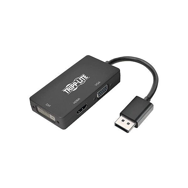 Tripp Lite DisplayPort 1.2 to VGA/DVI/HDMI Converter Adapter All-in-One 4Kx2K @ 60Hz, DP to VGA/DVI/HDMI (P136-06N-HDV4K6)