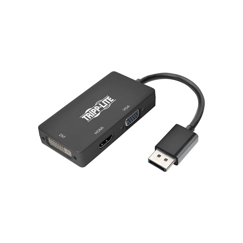Tripp Lite DisplayPort 1.2 to VGA/DVI/HDMI Converter Adapter All-in-One 4Kx2K @ 60Hz, DP to VGA/DVI/HDMI (P136-06N-HDV4K6)