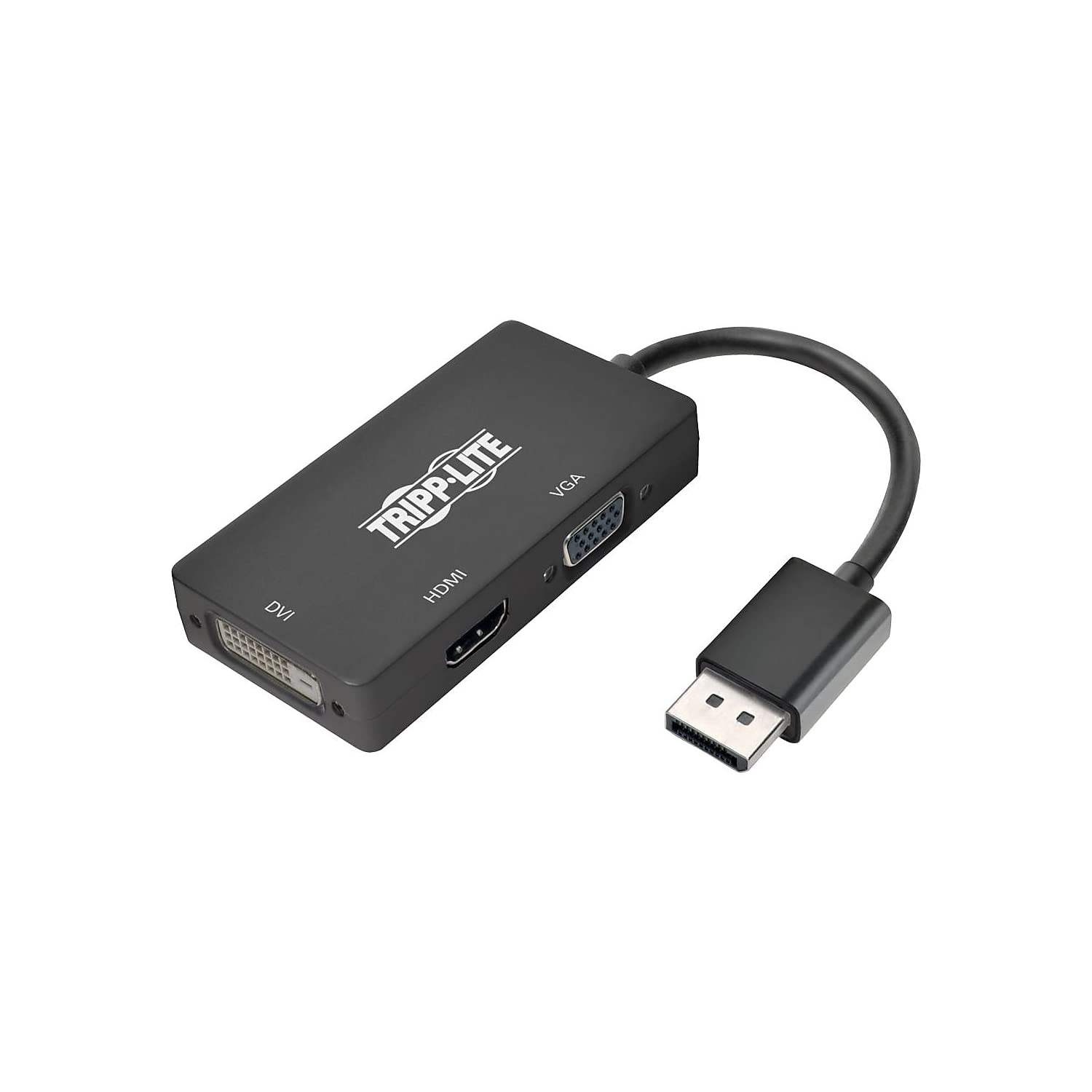 Tripp Lite DisplayPort 1.2 to VGA/DVI/HDMI Converter Adapter All-in-One 4Kx2K @ 60Hz, DP to VGA/DVI/HDMI (P136-06N-HDV4K6)