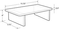 Azar Displays Deluxe Acrylic Monitor Riser Display, Clear