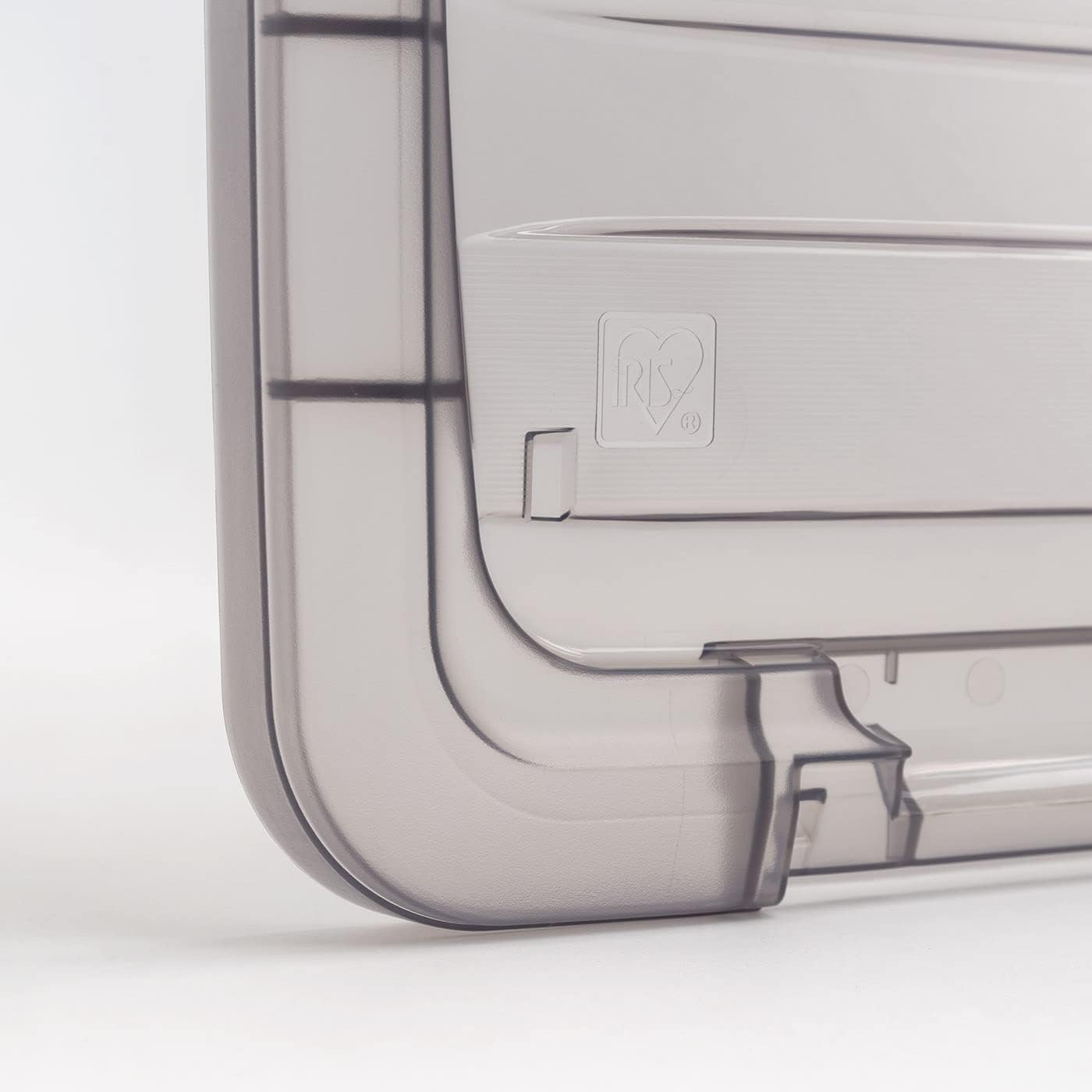 IRIS USA 6 Quart Stack & Pull Clear Storage Box, Gray, 12 Pack