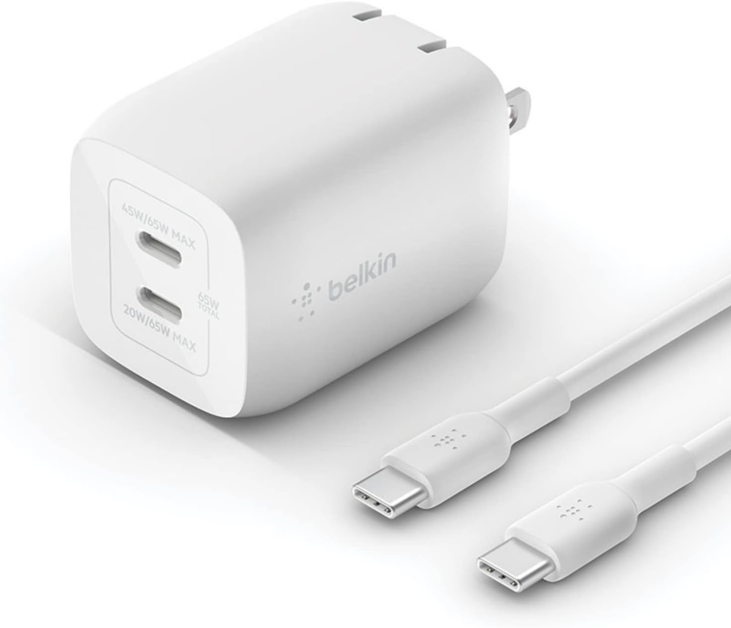 Belkin BOOSTCHARGE Pro 65W Dual USB-C GaN Wall Charger