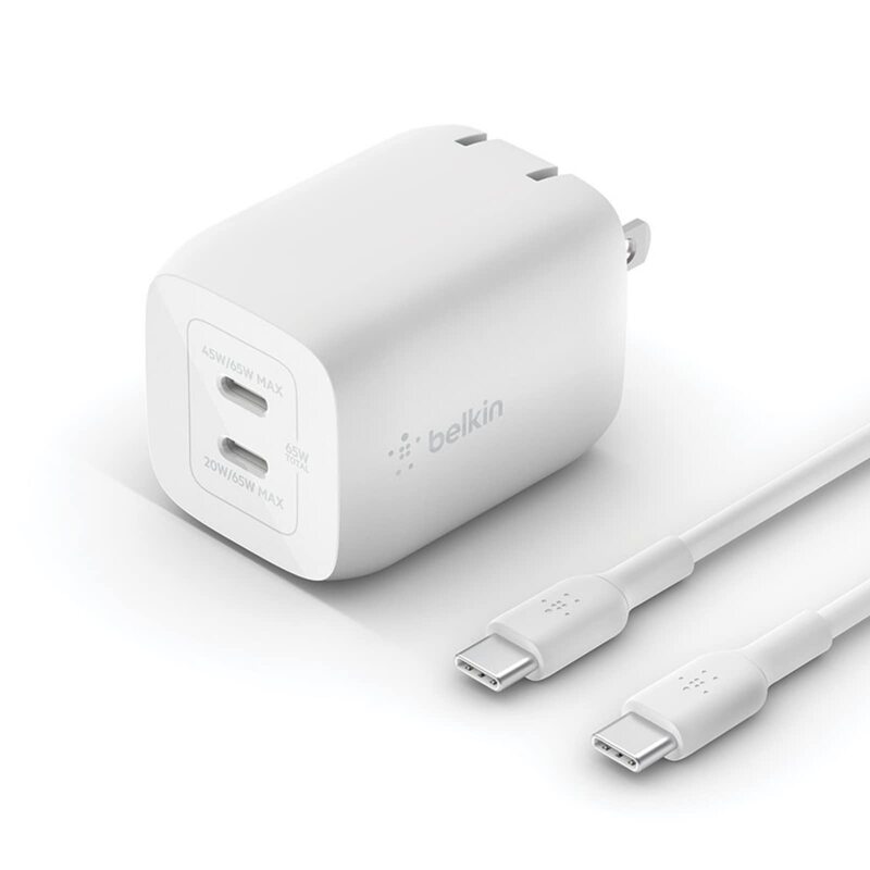 Belkin BOOSTCHARGE Pro 65W Dual USB-C GaN Wall Charger