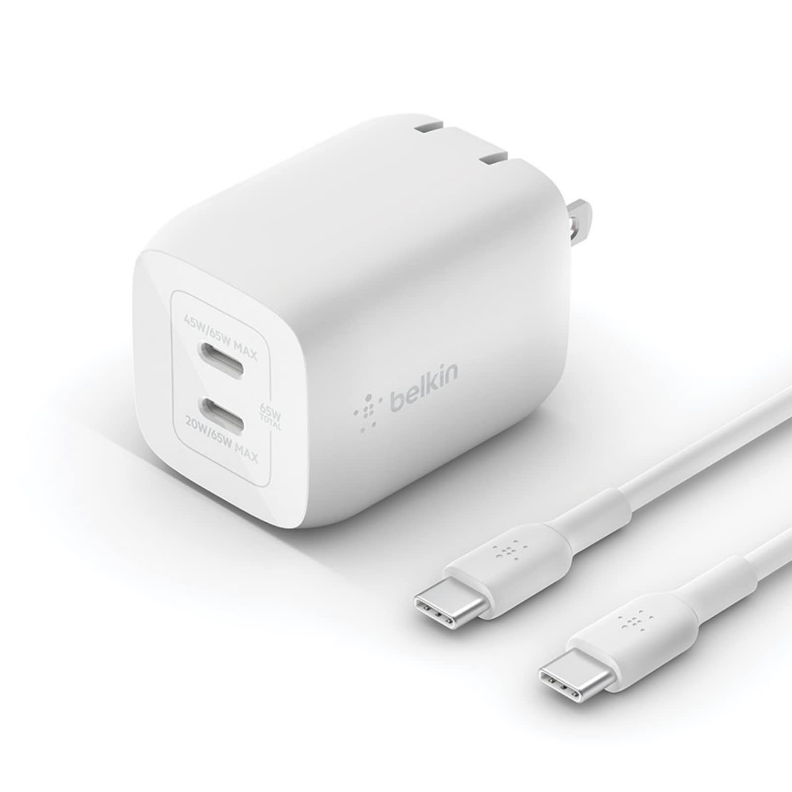 Belkin BOOSTCHARGE Pro 65W Dual USB-C GaN Wall Charger