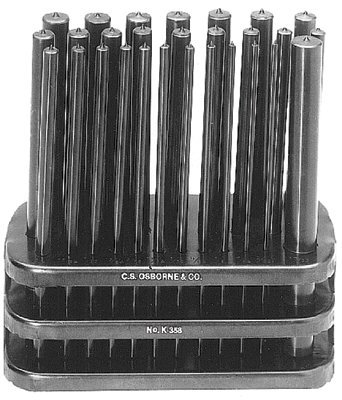 C.S.Osborne K-358MM Transfer Punch Set, Steel
