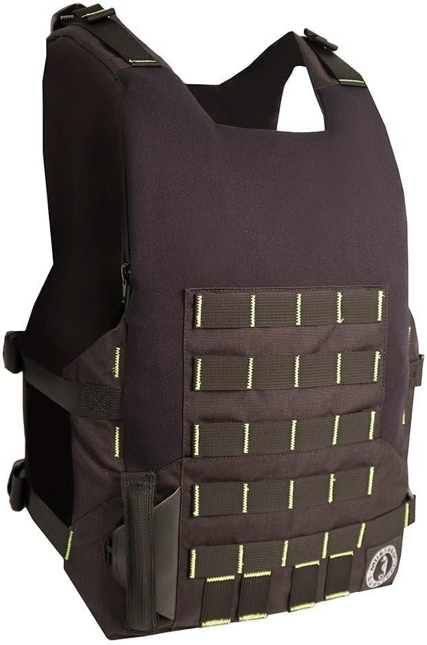 Mustang Rescue Swimmer Vest - Fluorescent Yellow/Green/Black - Universal 30"-52" - Manual